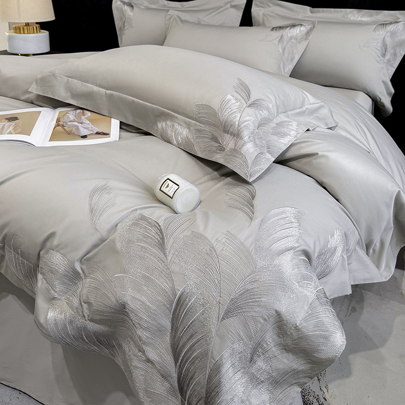 Premium A-Grade Xinjiang Long-Staple Cotton Four-Piece Bedding Set, 100% Pure Cotton, Luxury Sleepwear for Sleeping Naked, Bed Linens 4