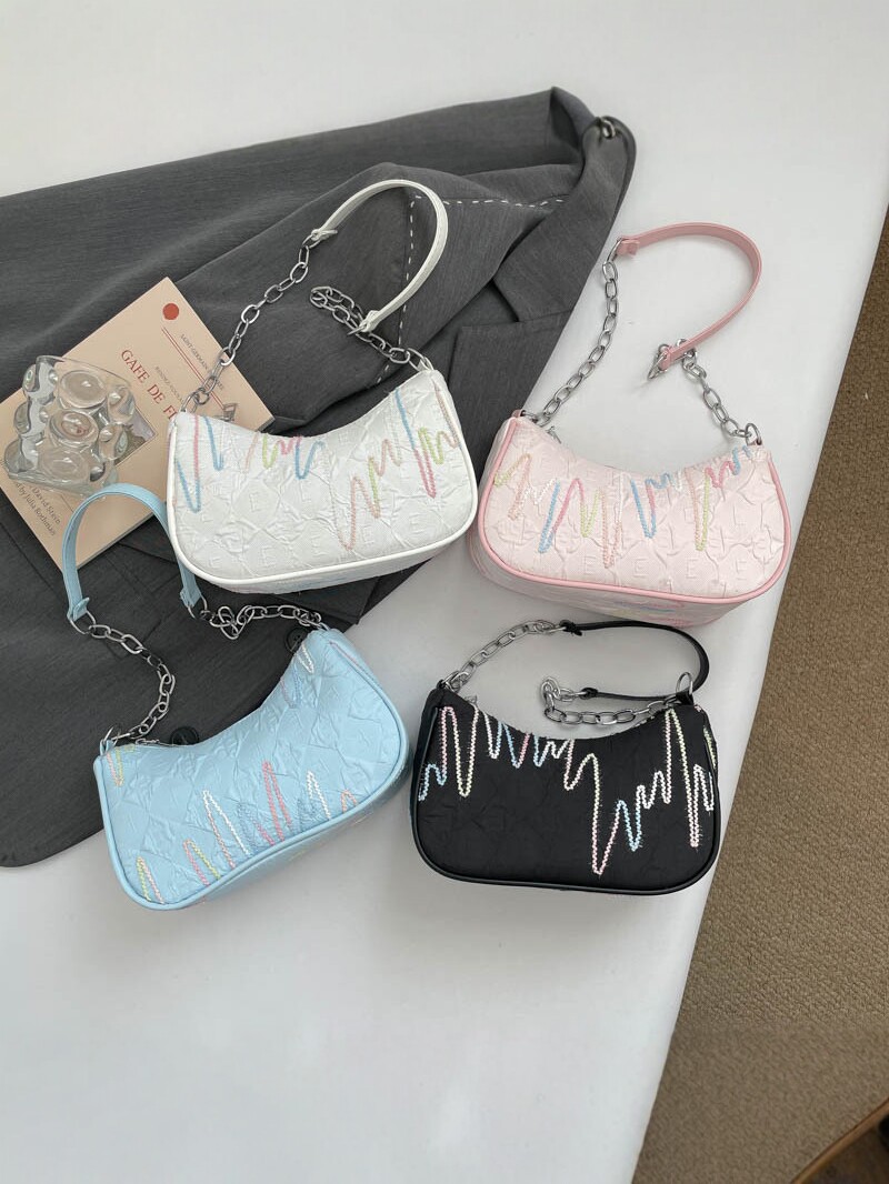 Bolso de mujer en caliente 2026 nueva moda bolso de brazo bolso de cadena de mujer bolso de hombro universal bolso de cadena de bordado de lujo ligero