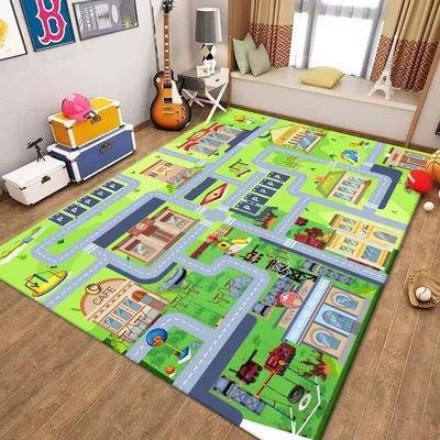 Avtomobil döşəmə paspasları — Road Mat Available for Dropshipping - childrens-carpet-923-4060cm-crystal-velvet