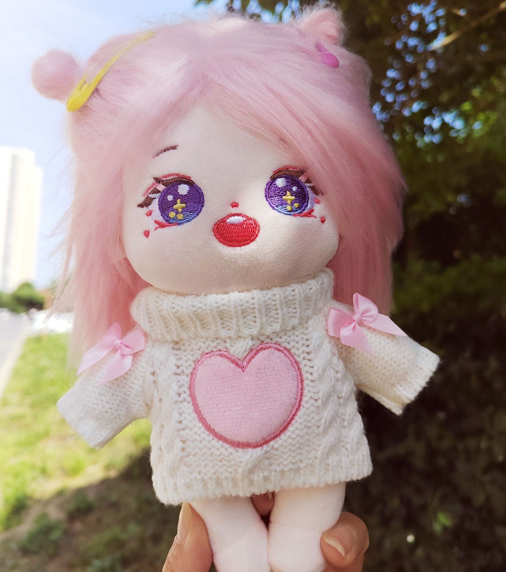 20cm ropa de bebé algodón muñeca amor suéter prendas de punto ropa hecha a mano