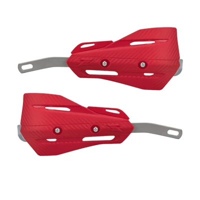 Cross-country motorcycle modified car handle guard aluminum alloy variable diameter windshield anti-fall protection bow horn handle protection (Motorcycle Safety Supplies) - red