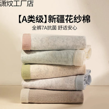 新疆包邮新款女士纯棉内裤三角裤全棉裆无痕中腰大码胖女生内裤