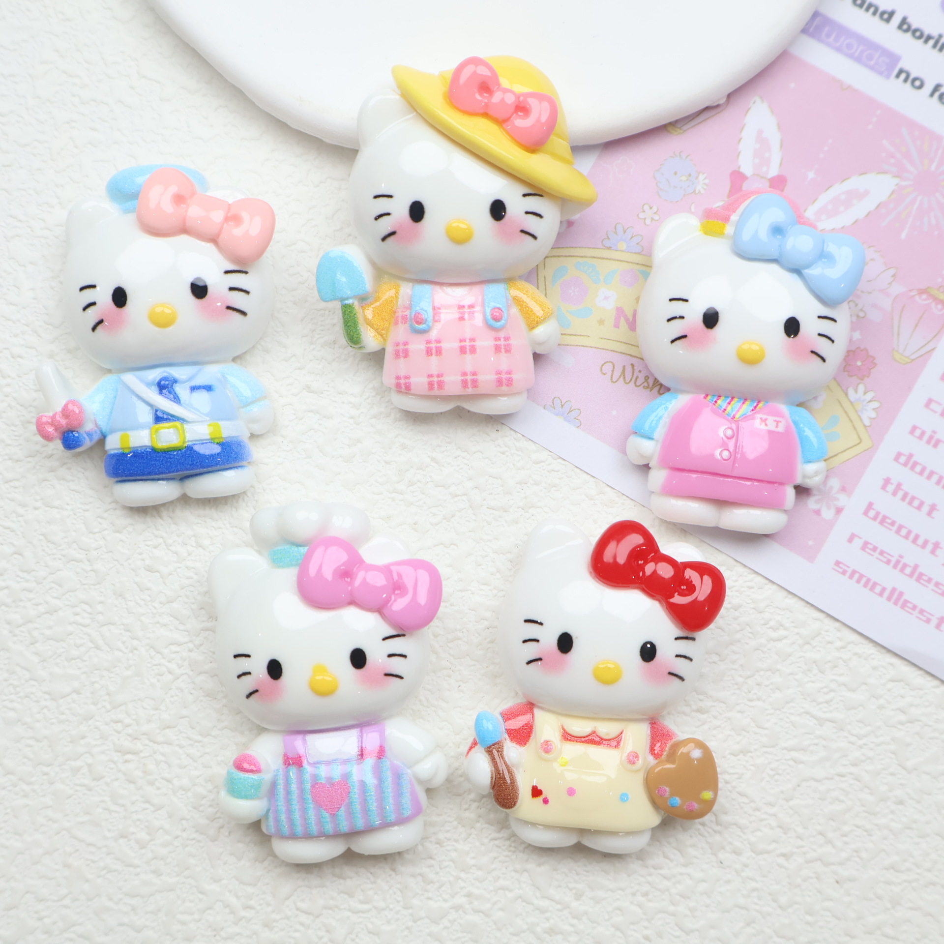 Kt Cartoon Glossy DIY Resin Accessories Handmade Hairpin Hair Tie Clog Cream Glue Material Kit
