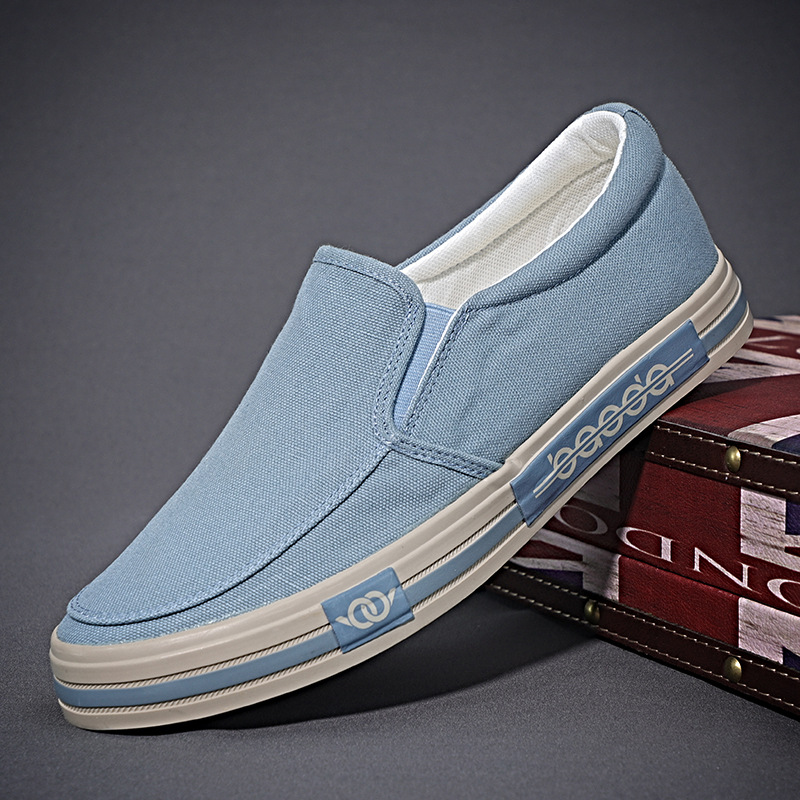 2023 primavera y otoño nuevos zapatos de hombre de moda casual transpirables, zapatos de lona de suela suave de corte bajo de todo fósforo