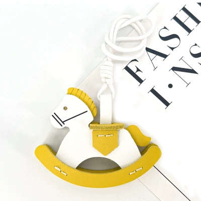 Car Pendant with a High-End Car hanging - yellow-with-white