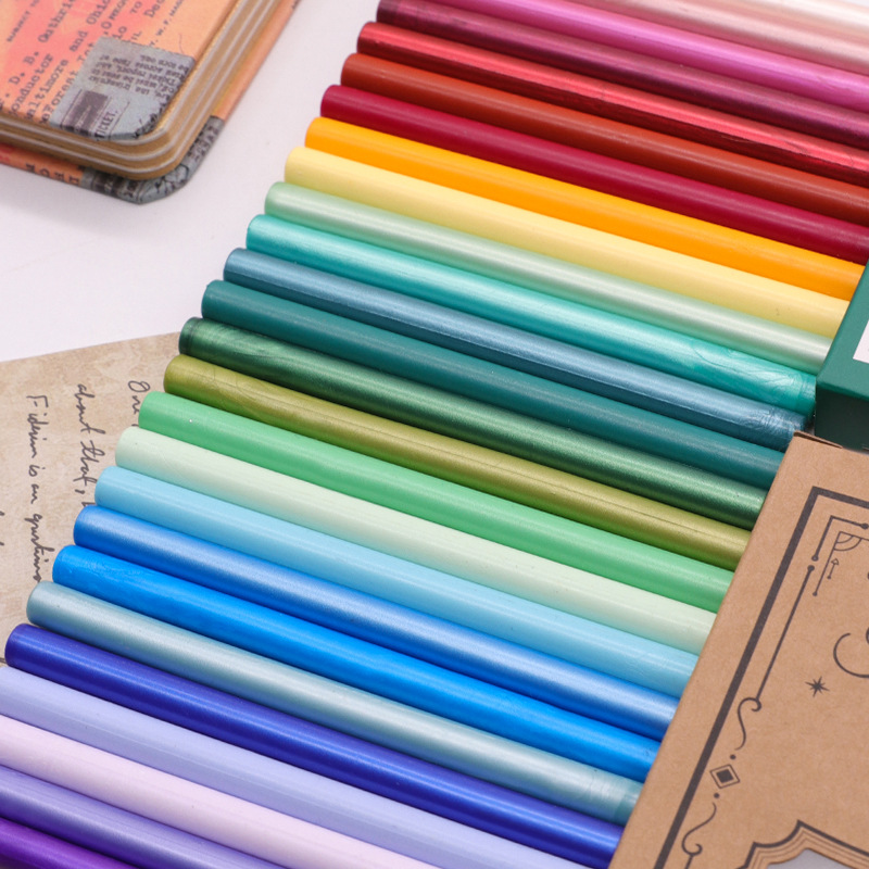 Yaqi Round Enamel Wax Sticks 94 Colors 10*0.7cm Enamel Stamp Wax Sticks for Use with Wax Gun Sealing Envelopes