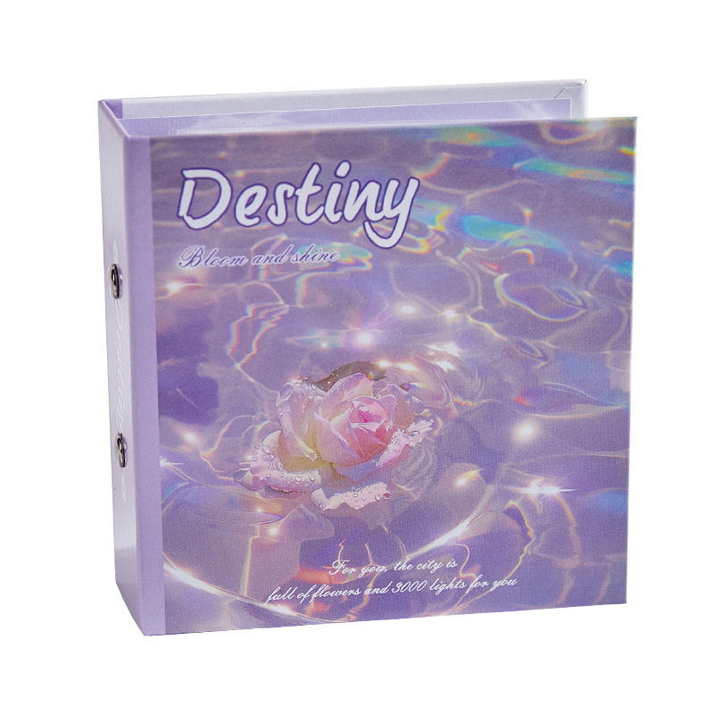 Nuevo libro de tarjetas de cuadrícula de palacio, papel, flor, estrella, tarjeta pequeña, álbum de almacenamiento Polaroid, álbum de hojas sueltas de persecución de estrellas de alto valor