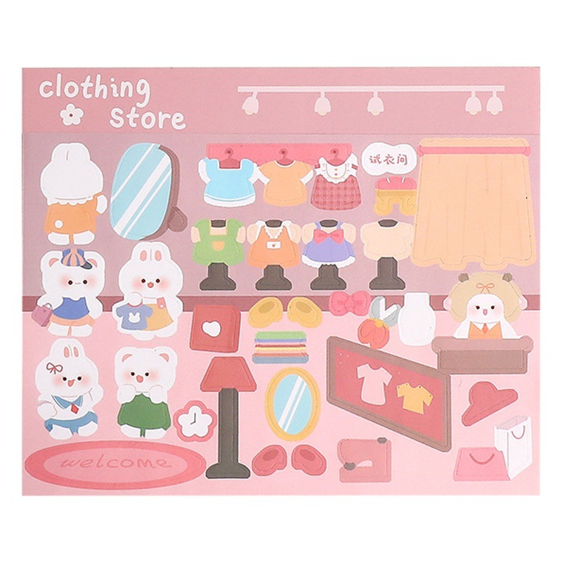 Lindo de dibujos animados Grandes pegatinas DIY Goo placa tarjeta de mano cuenta pegatinas de alta apariencia estudiante chica pegatinas marca