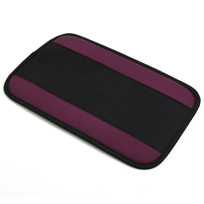 Double-Line Embossed, Armrest box pad - yhd-purple