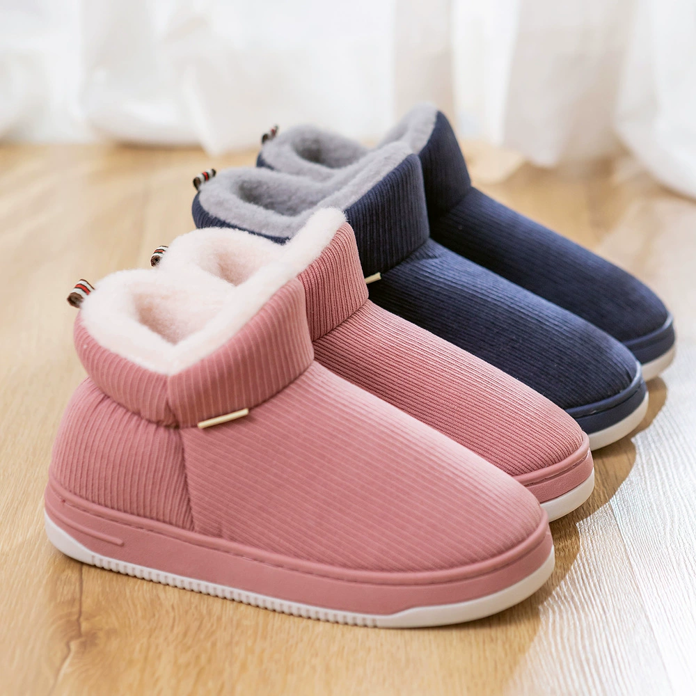 Хлопковые тапочки для пар, мужские и женские зимние милые студенческие сумки для общежития, Нескользящие туфли Мао на толстой подошве