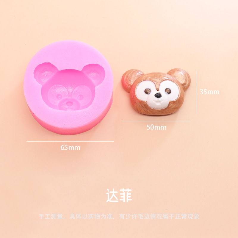 Color europeo fuego pintura sello estrella de silicona Delu amarillo pato lindo molde DIY Goka oso violento Goka alta resistencia a la temperatura