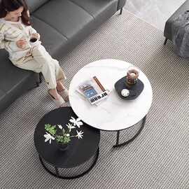 客厅家用茶几小户型沙发边几简约现代轻奢组合圆形阳台简易小桌子