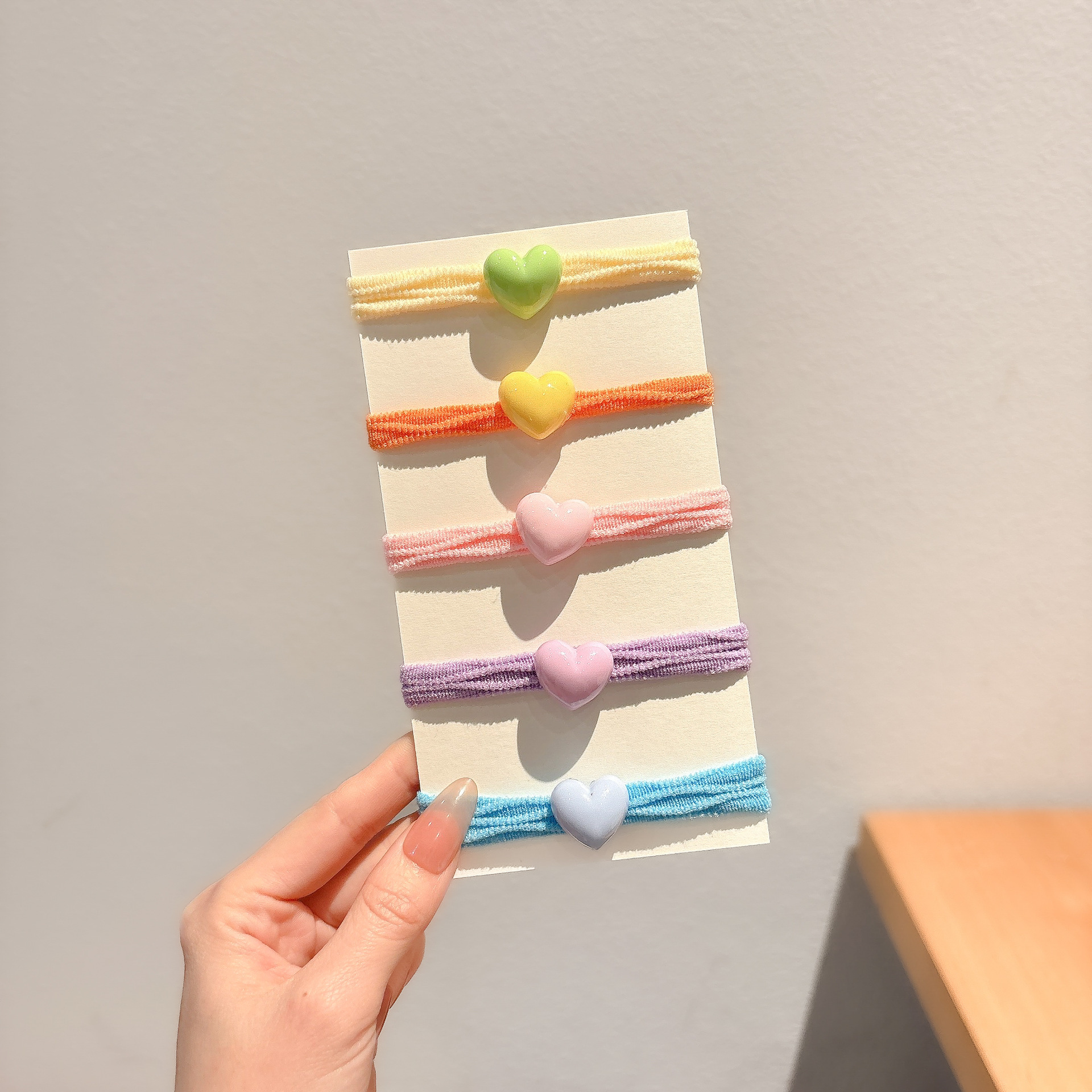 Niños de color caramelo de cola de cabello de alta elasticidad correa estrella de color anillo de cabello bola cabeza de cabello adornos