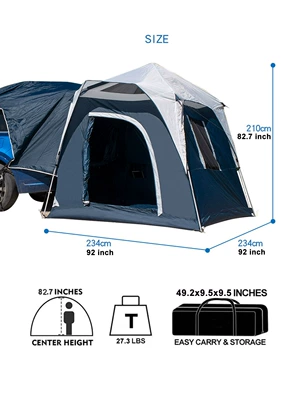Automatic Quick-Open Camping Tent, Avtomobil dam çadırları
