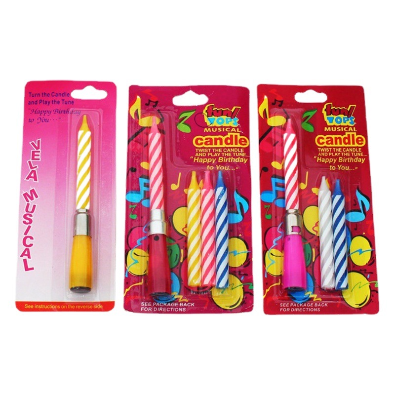 Venta al por mayor controlable interruptor base hilo música cumpleaños vela pastel vela que puede cantar Inglés canción de cumpleaños