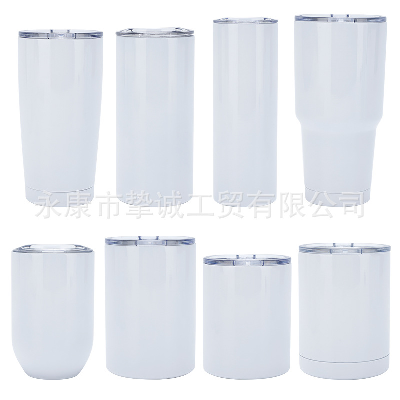 304不锈钢保温杯热升华直身杯吸管杯 热转印咖啡杯 汽车杯 车载杯