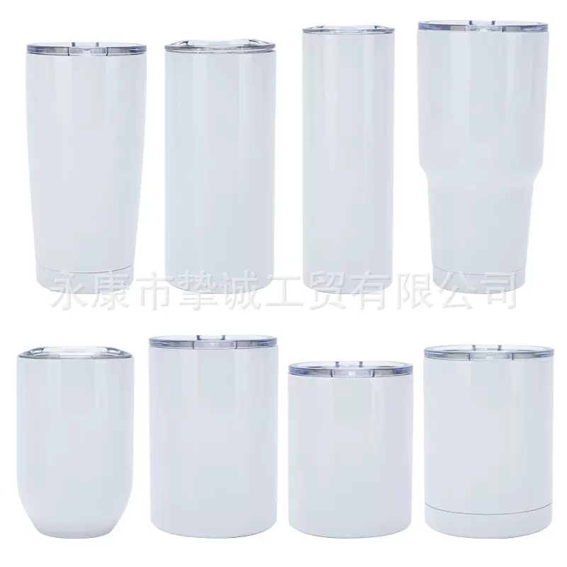 304不锈钢保温杯热升华直身杯吸管杯 热转印咖啡杯 汽车杯 车载杯