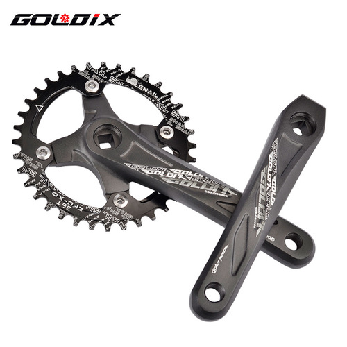 GOLDIX mountain road bicycle square hole crank 170/175mm aluminum alloy BCD104 single disc modification