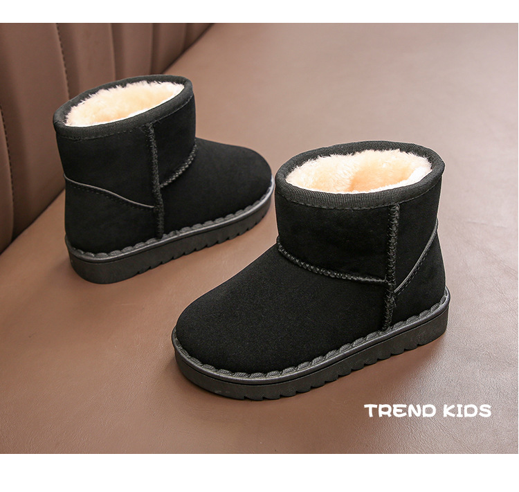 Doposci per bambini per ragazzi e ragazze nell'inverno 2023 nuovo set di stivaletti corti, scarpe in cotone scamosciato, isolamento in peluche_voghion.com