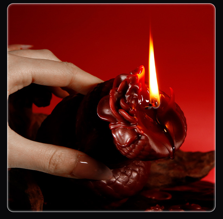 Low-Temperature Massage Candle with Nipple Clamps for Couples, Soy Wax, Red — detail image 25