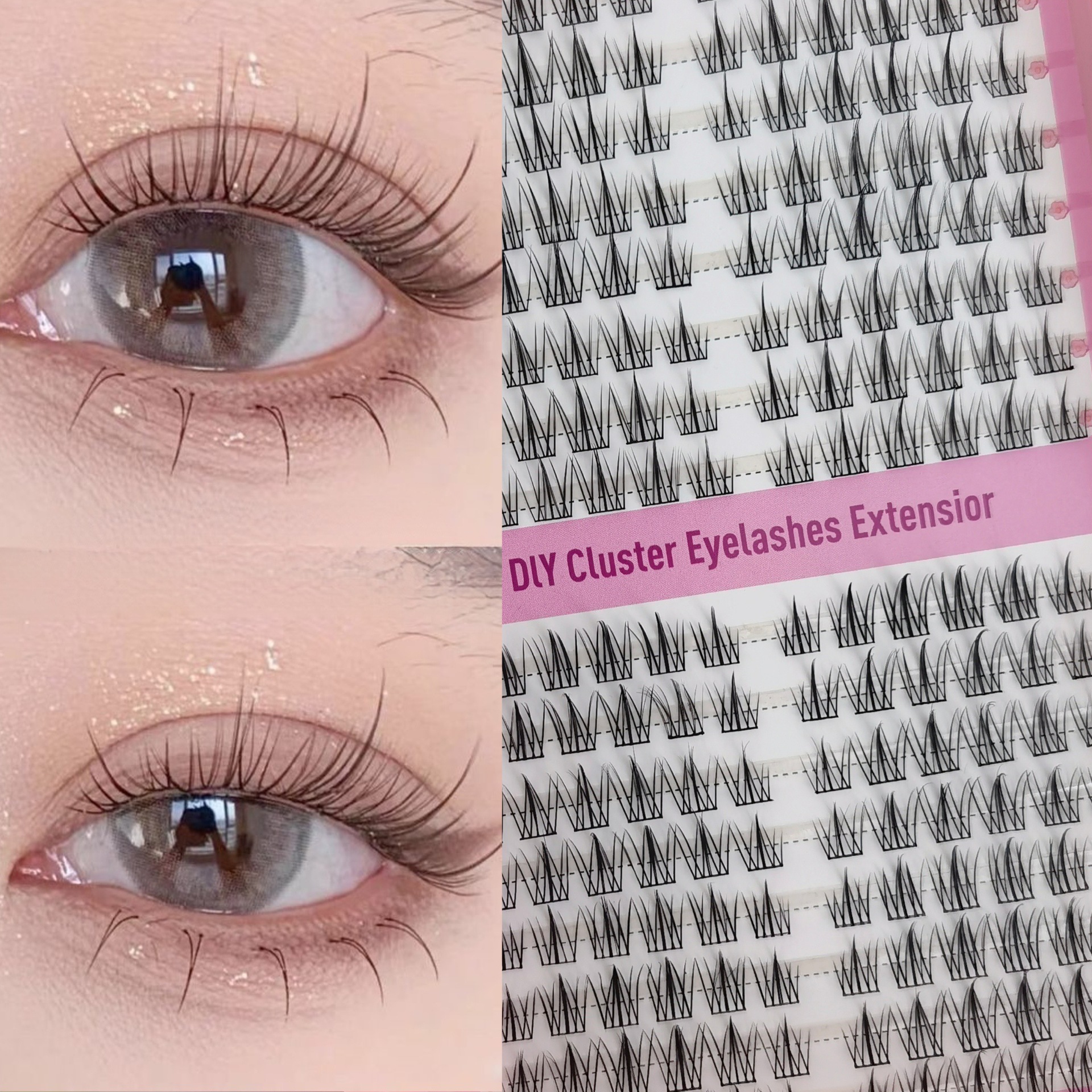 Conjunto de pestañas falsas transfronterizas, pestañas falsas de gran capacidad, flores de sol seccionales naturales, ventas calientes de nuevas pestañas falsas.