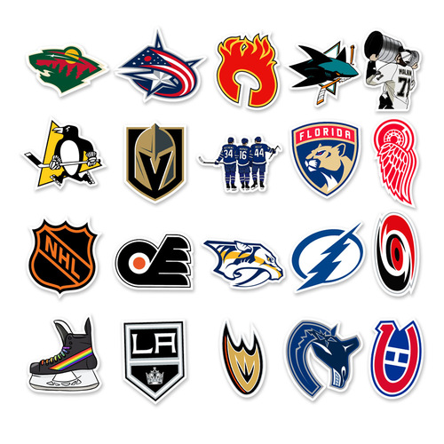 50 sheets of ice hockey graffiti stickers motorcycle skateboard mobile phone water bottle decorative stickers waterproof wholesale