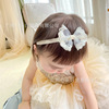 Children's apricot hair accessory girl's, hairgrip with bow, headband, 0-1 years, wide color palette, flowered, Korean style