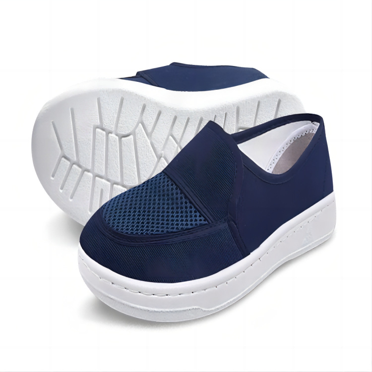 블루 PVC 캔버스 로우탑 슈즈;36