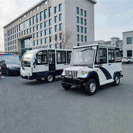 4-8座四轮电动巡逻车图片可用于校园厂区物业巡逻电动物流车
