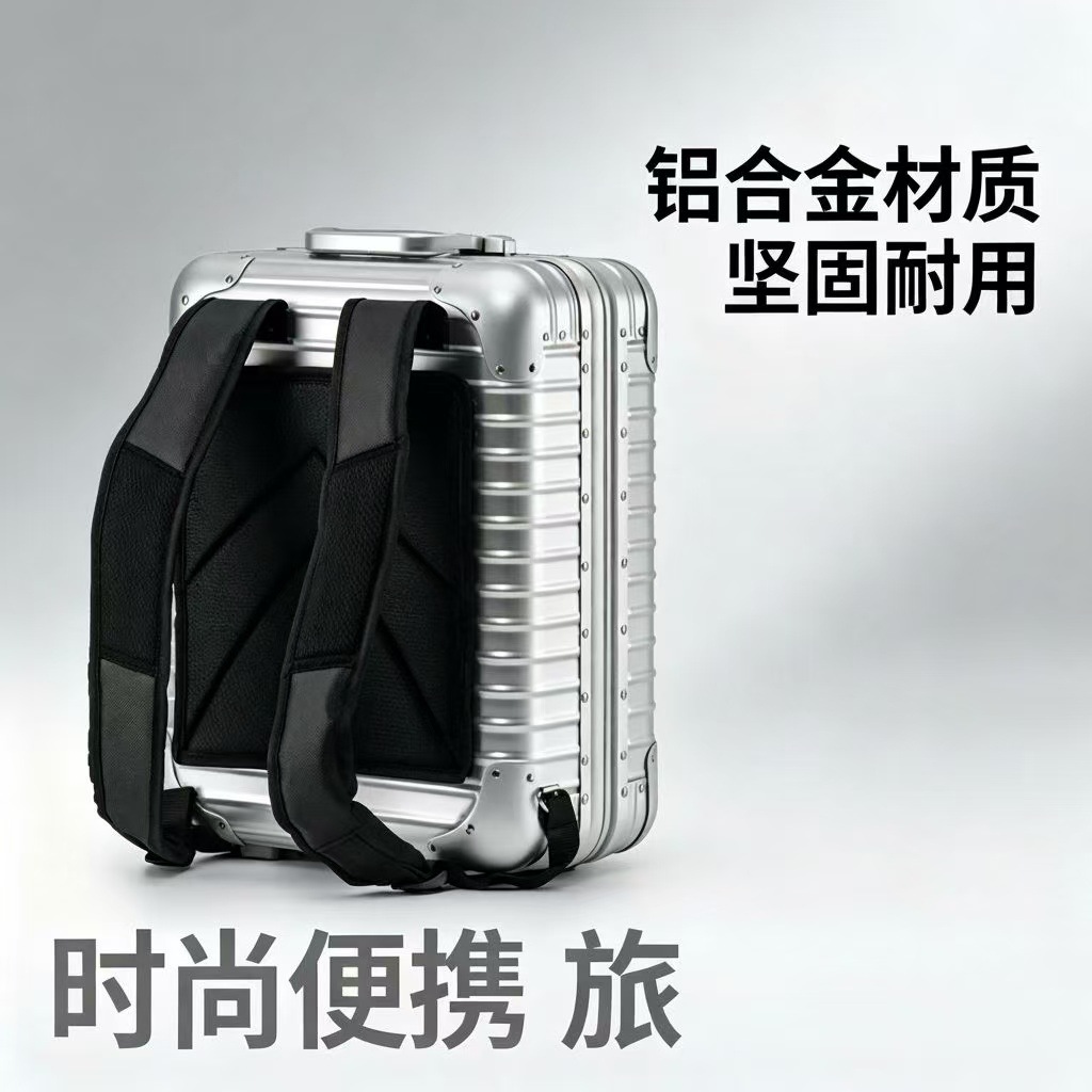 铝合金双肩背包箱旅行箱高品质出口行李箱多功能收纳背包工厂自营
