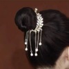 Hairgrip with tassels, ponytail, crab pin, hair accessory, light luxury style, wholesale