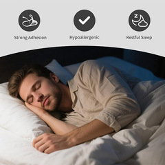 クロスボーダームートンテープ睡眠テープ穴付き閉口シール大人用いびき防止口シール呼吸シール