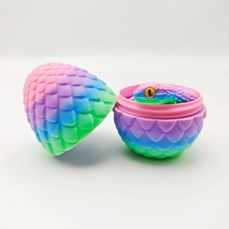 爆金3Dプリント玩具蛇卵セットマムシ振り子柔軟手作りプレゼントカラー装飾アイデア潮遊び|undefined