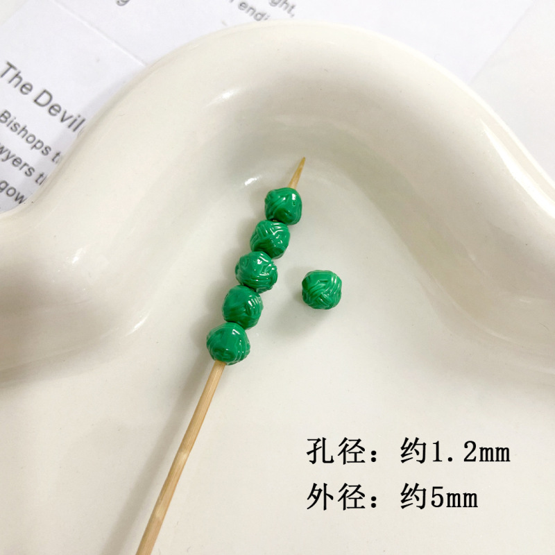 烤漆螺纹毛线珠彩色条纹diy散珠串珠手机链条包挂件饰品配件材料|undefined