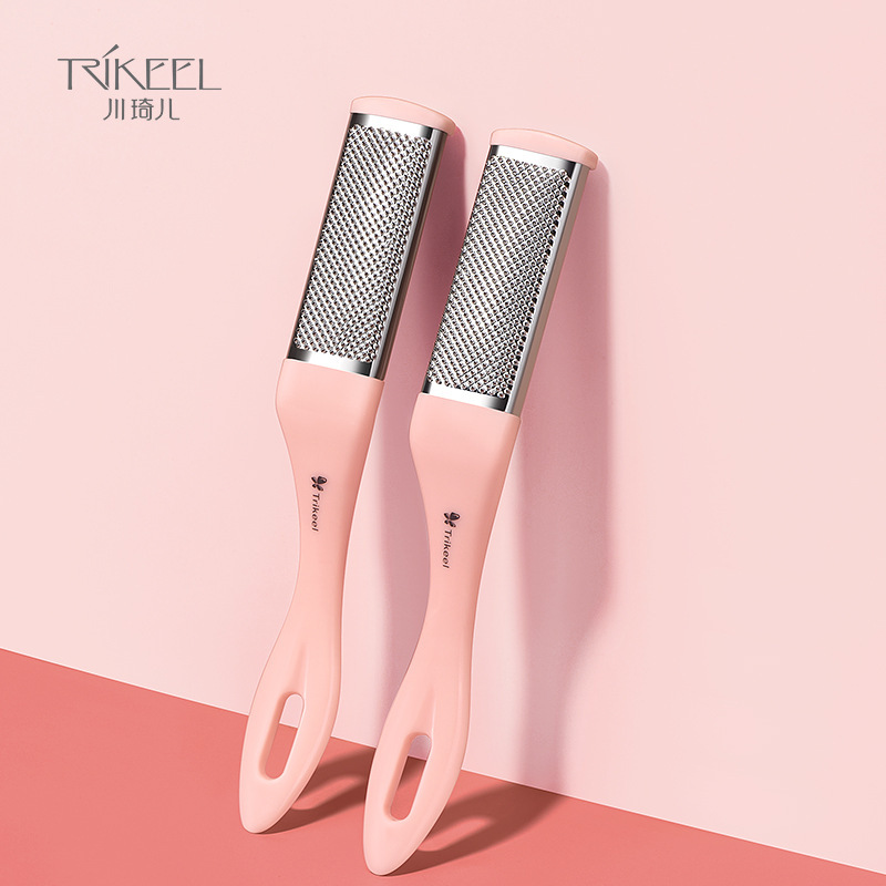 Chuanqier Stainless Steel Foot File Double-sided Foot Rubbing Household Pedicure Knife to Remove Dead Skin Calluses Foot Stone Foot Rubbing Board