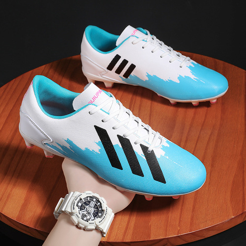 X19 Football Shoes for Men and Women, Youth with Crumbles, Anti-slip and Wear-resistant Training Shoes, Competitive AG Long Nail Football Sports Shoes