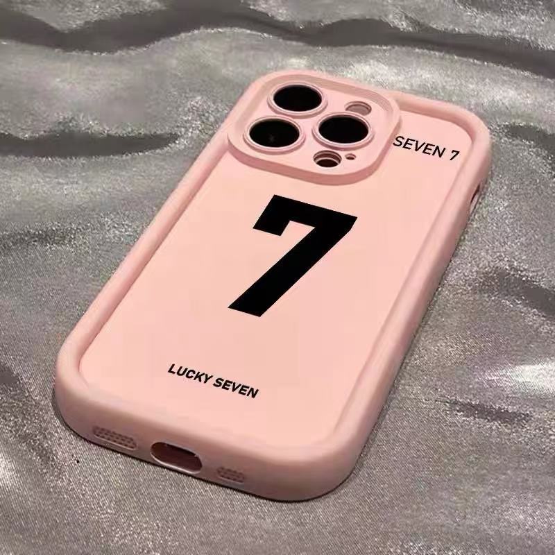 Lucky 7 para Apple 16promax funda para teléfono móvil iPhone15plus europeo y americano 13 suave 12 nicho 14/8p