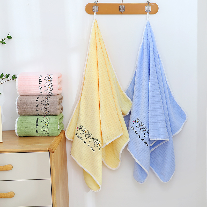 Cartoon Children's Bath Towels Are Absorbent, Do Not Shed Easily, Are Soft, Student Bath Towels, Baby Kindergarten Wholesale Cartoon Bath Towels