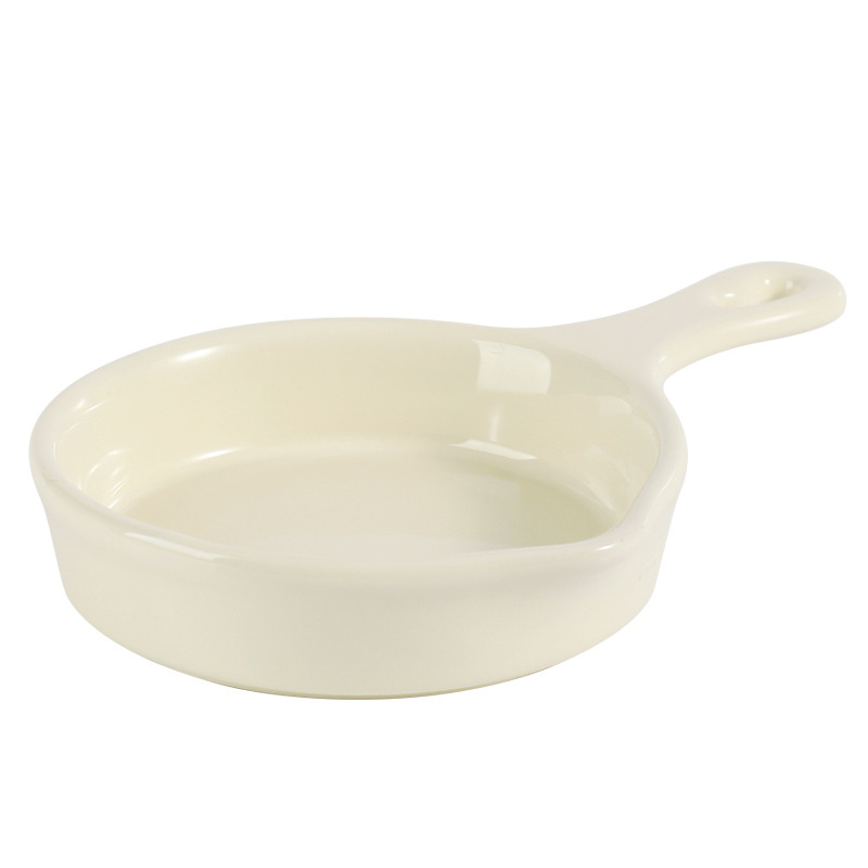 Cerámica nórdica simple con mango para hornear platos de desayuno platos caseros snack platos de ensalada
