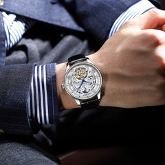 路易爵倫快手直播手錶機械錶男表高檔腕錶時尚	男士手錶