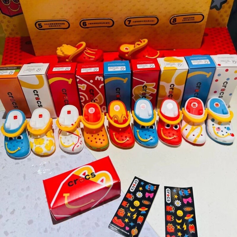 in stock Genuine McDonald's Joint Crocs Cave Shoes Keychain Children's Paradise Meal McDonald's Peripheral Toys