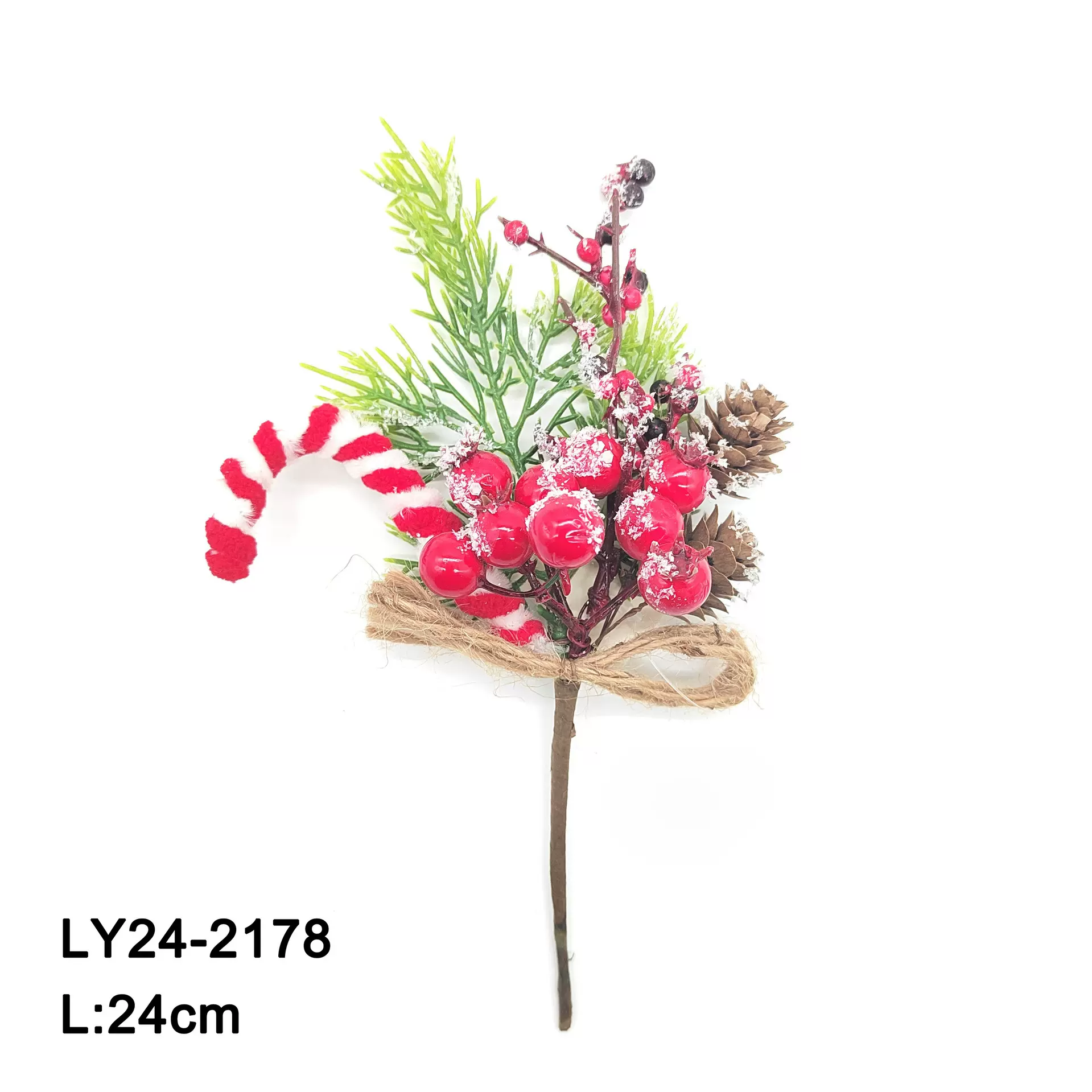 厂家供应仿真植物圣诞装饰泡沫红果 圣诞插枝 浆果圣诞树配件