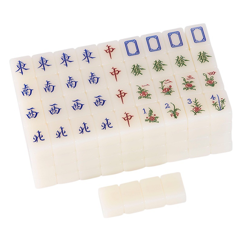 Hand rub Wabo brand ivory yellow jade environmental protection household boutique acrylic wear-resistant export mahjong brand que Sheng