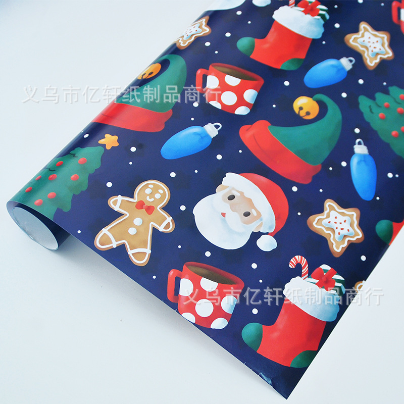 Ajuste de la muestra-papel de regalo de Navidad papel de regalo de vacaciones papel de regalo de Navidad