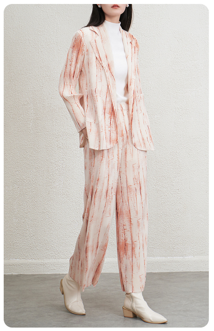 GraceChic, completo da donna di alta moda per pendolari, elegante, spesso, resistente, a righe leggere, in due pezzi_voghion.com