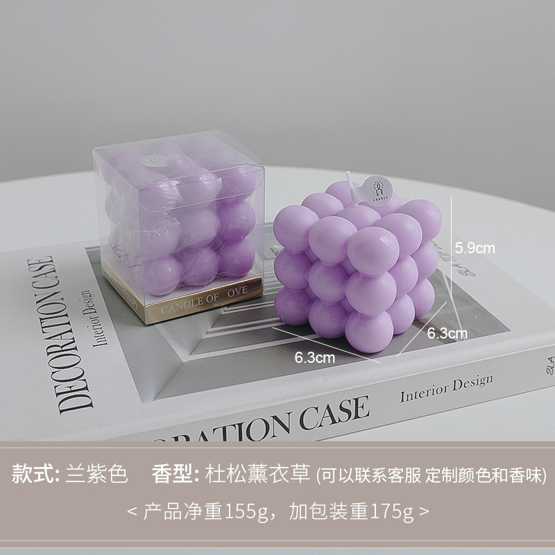 Adornos de fragancias de alta gama, recuerdos creativos, regalos personalizados transfronterizos, velas aromáticas cúbicas hechas a mano