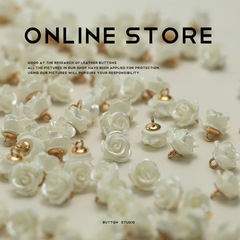 MOSN Elegant Rose Clothing Button Knitted Cardigan Resin Button Shirt Dress Sweater Decorative Button