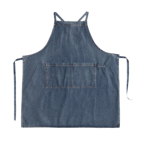 Kitchen apron canvas thickened denim stain-proof