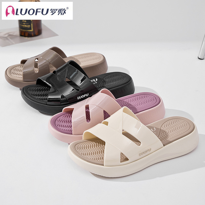 Pantuflas de Plataforma con Tira Cruzada PVC, EVA para Uso Interior y Exterior image 3