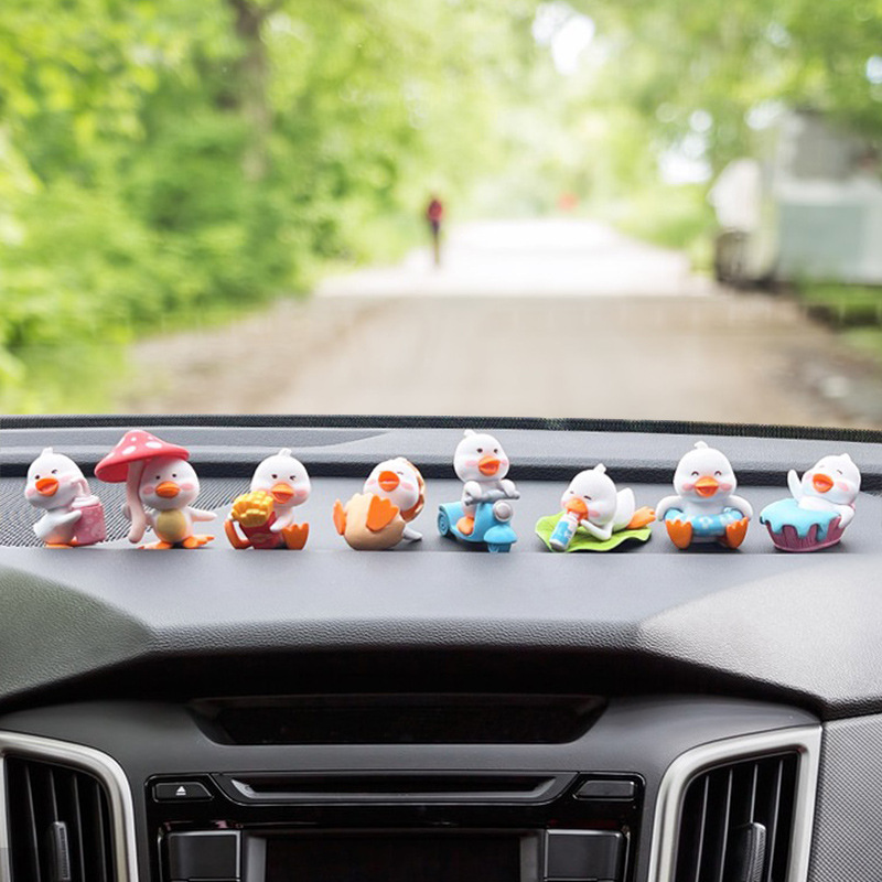Micro paisaje creativo Happy Duck Car Aromaterapia Aire acondicionado Salida de aire Decoración de automóvil Accesorios de decoración de automóvil Daquan